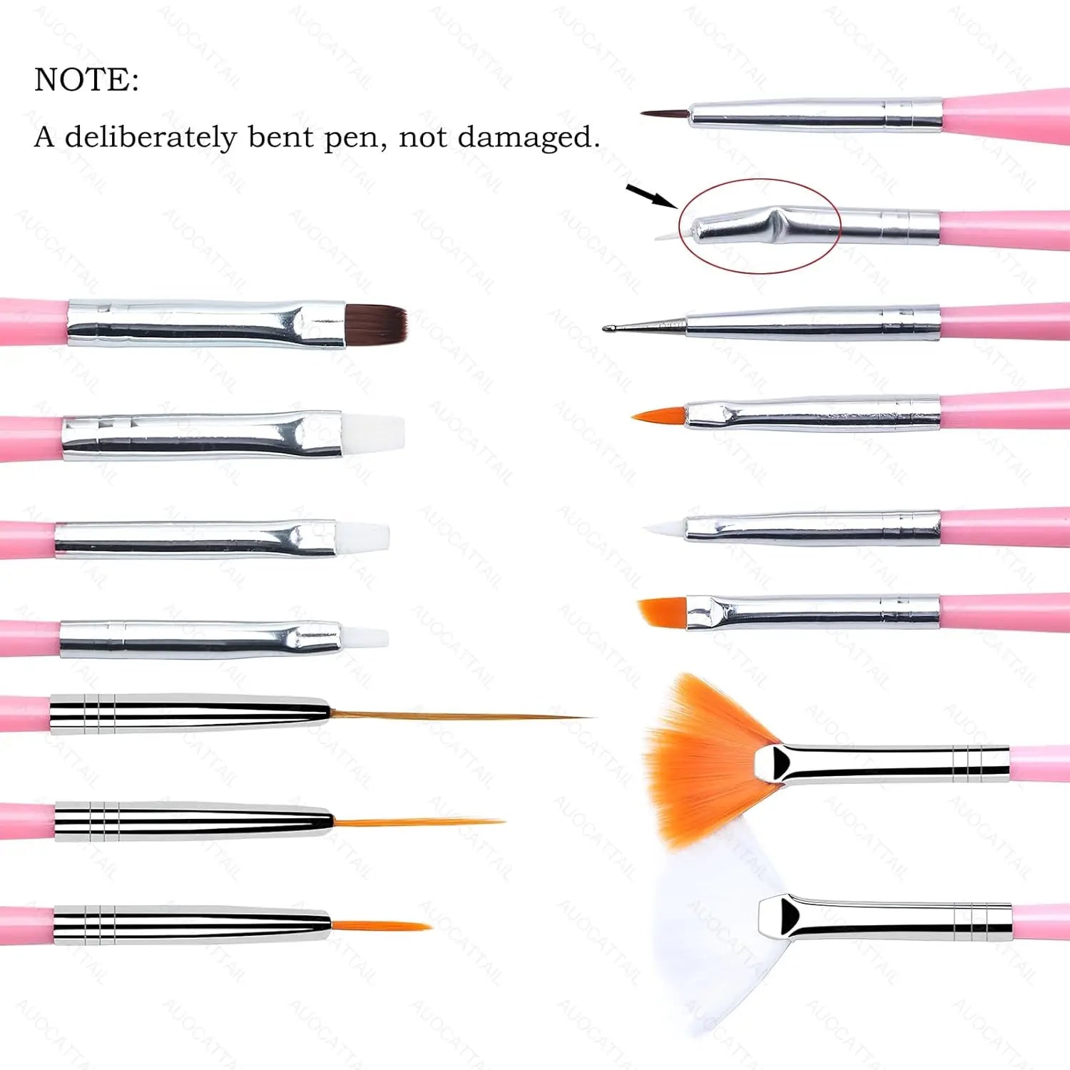 15pcs Fine Detail Paint Brush Set Acrylic UV Gel Drawing Dotting Manicure Nail Art Design Tools Makeup Accessorie Gel Brush Oasis Select