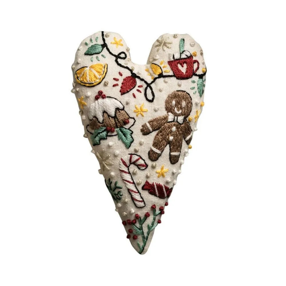 Christmas Heart Cross Stitch Embroidery Kit | Needle & Thread