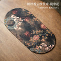 Double-sided Silk Fragrant Cloud Yarn Tea Mat Chinese Style Tea Table Heat Insulation Waterproof Mat Chinese Zen Dry Foam Mat Oasis Select Flower in the Mirror