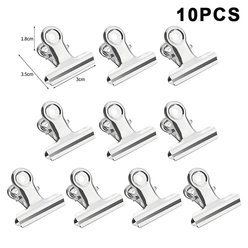 10-Pack Stainless Steel Food Bag Sealing Clips – Airtight & Reusable