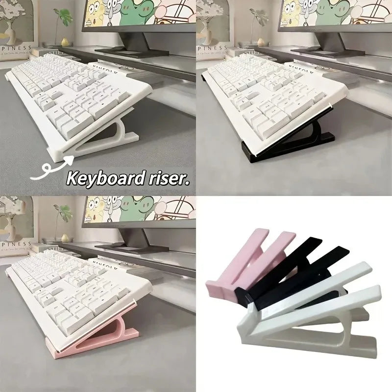 1 pair Ergonomic Keyboard Riser, Non-Slip Universal Stand with Multi-Color, Perfect for Office & Gaming Setup, Keyboard Stand Oasis Select