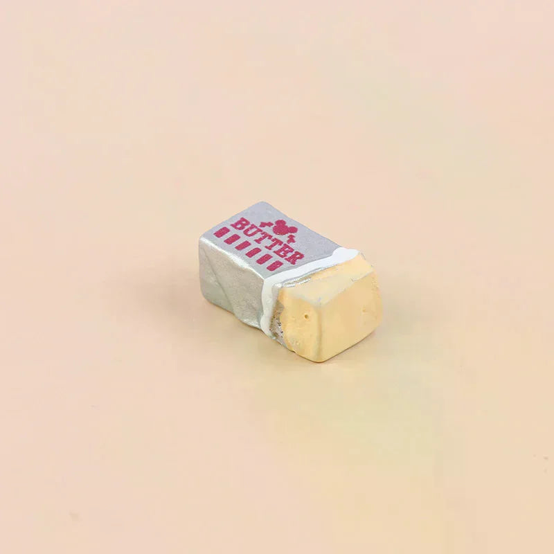 6Pcs Simulation Food Butter Miniature Pretend Play Kitchen Diy Bread Set Toy Breakfast Tableware Doll House Accessories Oasis Select