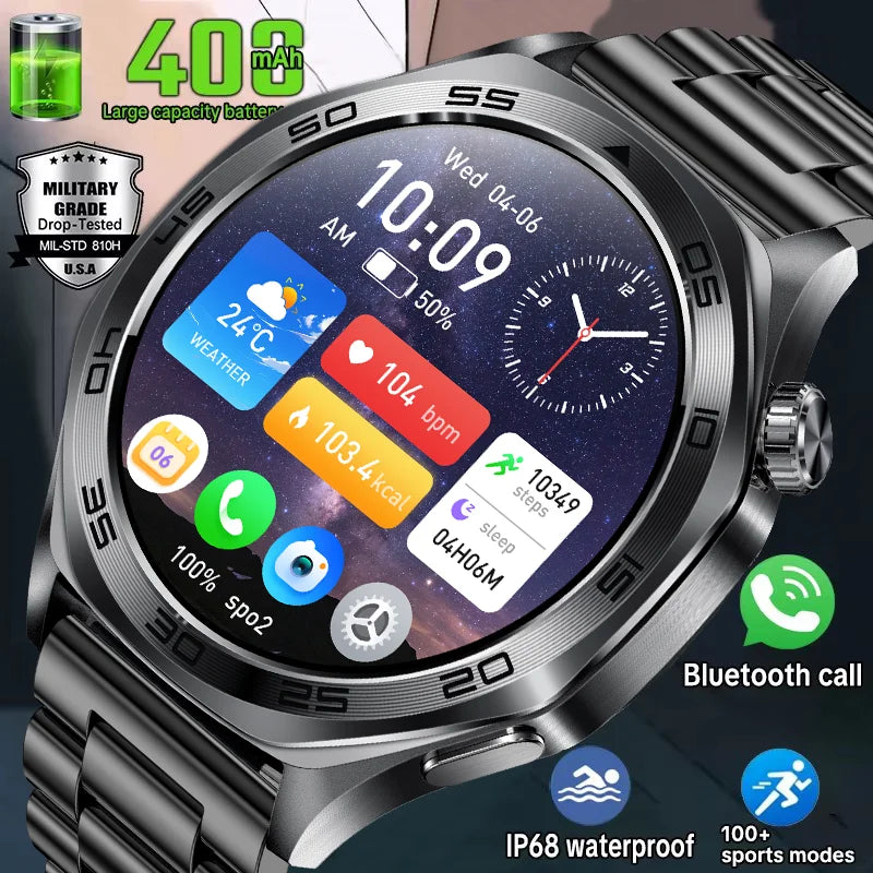DAORKOW Smartwatch 1.46" IPS IPX8 | 100+ Activity Modes