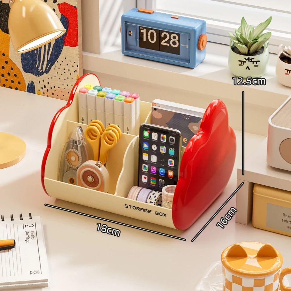 Cloud-Shaped Desk Organizer | Multi-Compartment Storage Box
