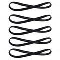 5pcs Elastic sweat hairband Yoga Running Fitness Headband Thin Sports Ladies Men Hairband Anti-skid Hair Decoration Oasis Select 5pcs-black