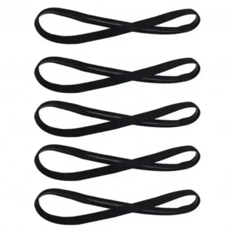 5pcs Elastic sweat hairband Yoga Running Fitness Headband Thin Sports Ladies Men Hairband Anti-skid Hair Decoration Oasis Select 5pcs-black