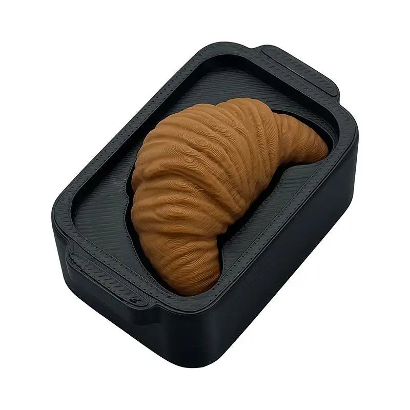 3D Printed Crochet Bread Fidget Toy Keychain, Simulation Stress Relief Desk Ornament Sensory Toy for ADHD Oasis Select
