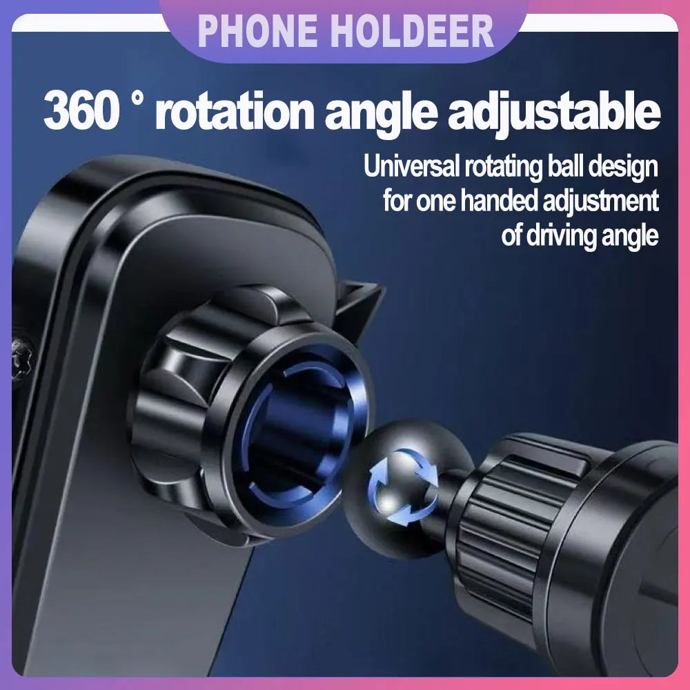 Car Air Vent Phone Holder – 360° Gravity Mount for 5–7" Phones