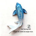 Lucky Koi Fish 3D Wall Decor, Resin Stereoscopic Carp Wall Hanging, Creative Wealth Feng Shui Home Art Wall Sticker Ornament Oasis Select G Left