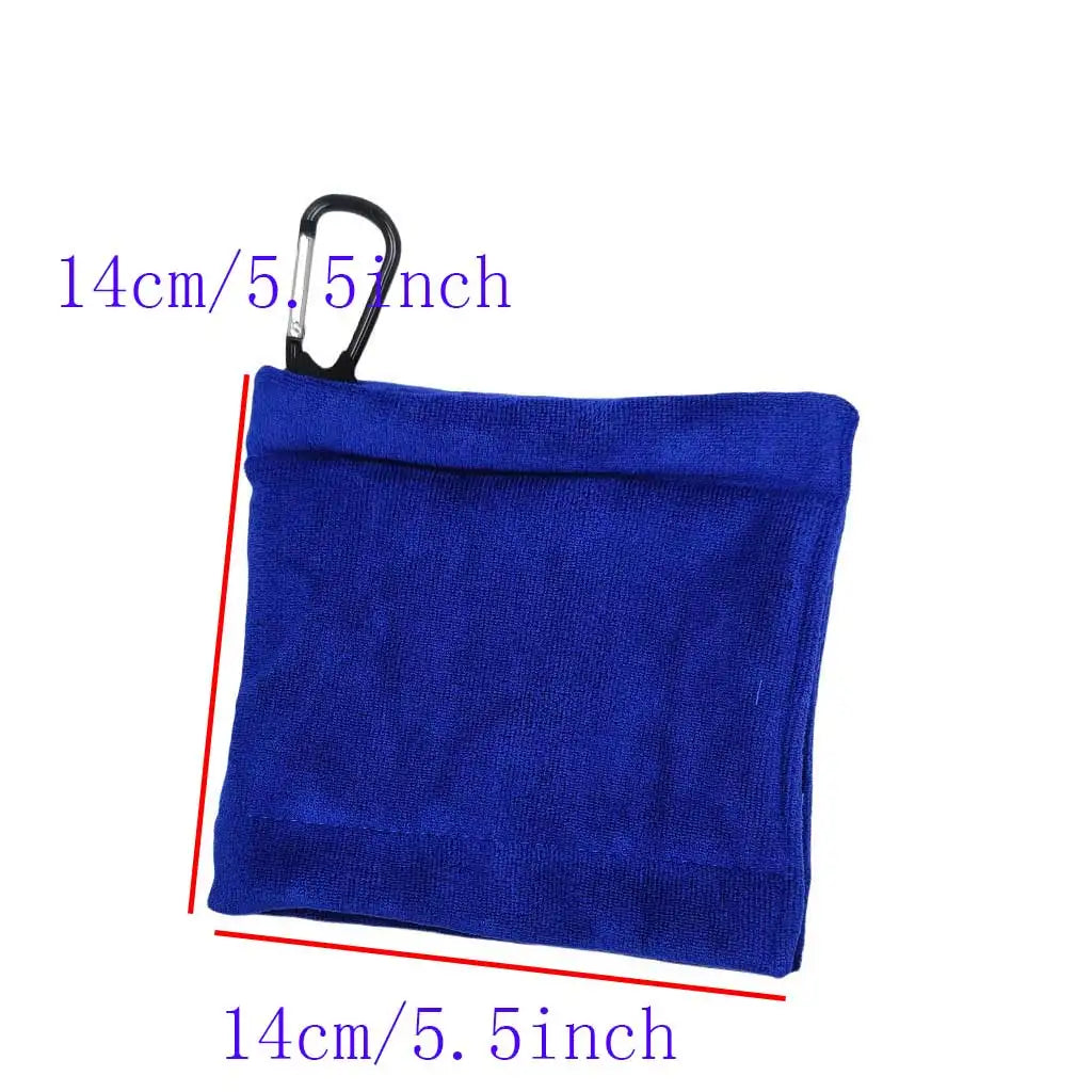 Quick-Dry Golf Towel with Metal Clip Golf Club Cleaner Towel with Secure Carabiner Hook for Golf Clubs Balls and Outdoor Sports Oasis Select