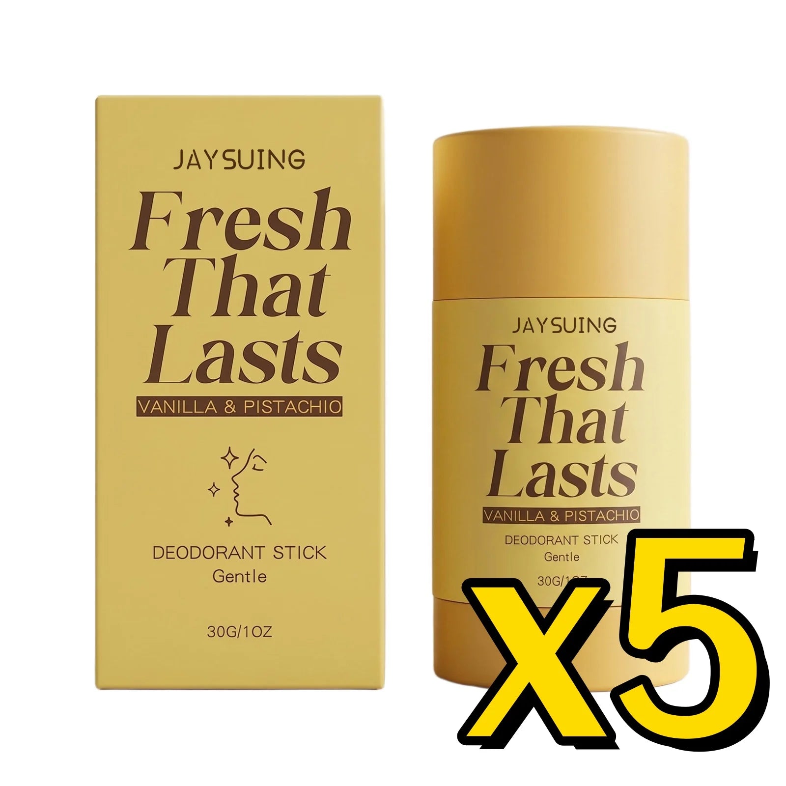 Vanilla Deodorant Antiperspirant Stick – Odor & Sweat Control Deodorant Stick Oasis Select 30g Boxed x 5