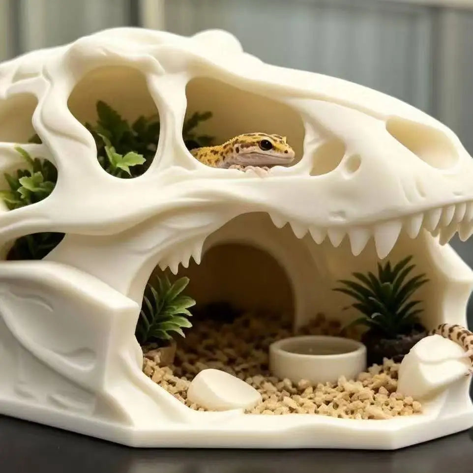 Reptile Cave Hideout Shelter Climbing Pet House Aquarium Tank Landscape Fish Tank Decor for Lizard Snake Tortoise Small Fish Oasis Select
