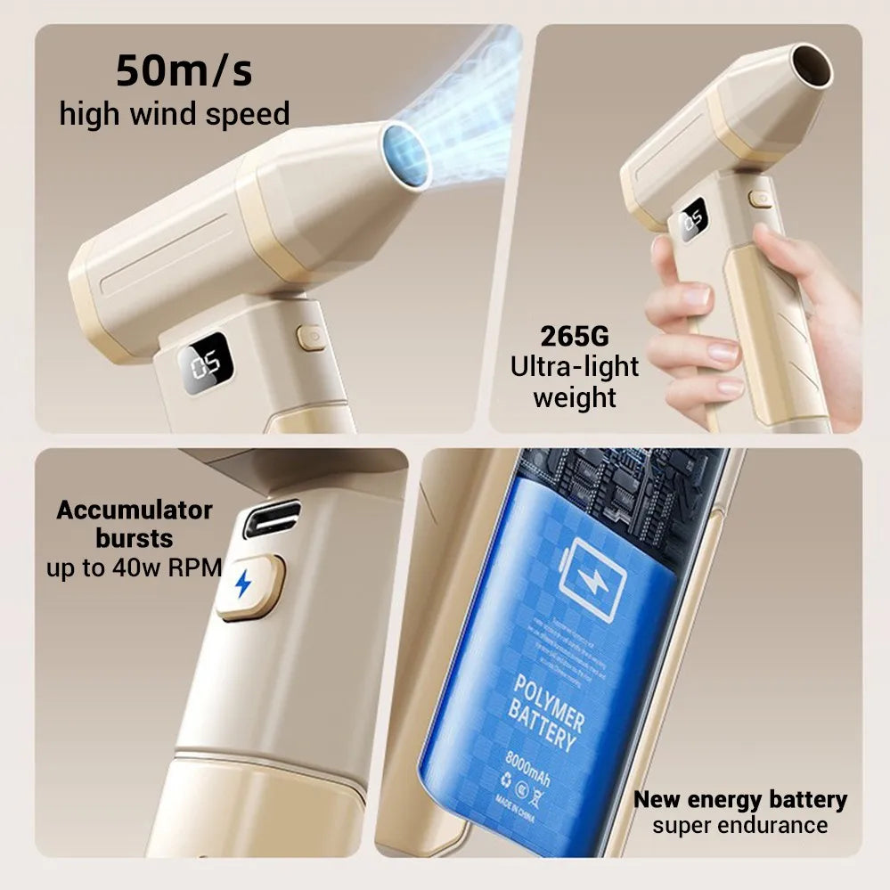 Mini Turbo Jet Fan 450000RPM Brushless USB Air Blower | URGGU