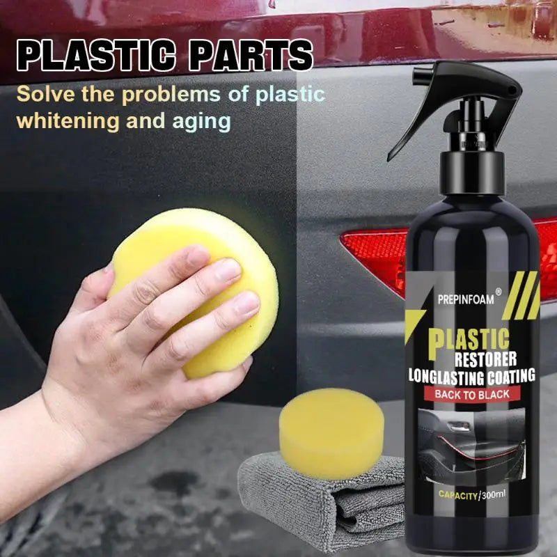 Car Plastic Restorer Coating Agent Auto Plastic Rubber Exterior Repair Clean Refresh Restoration Agent Black Shine Seal Brighten Oasis Select