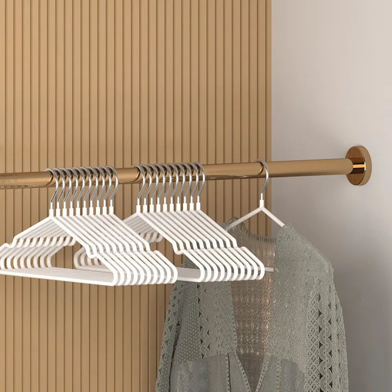 50-Pack Non-Slip Slim Metal Clothes Hangers | Space-Saving