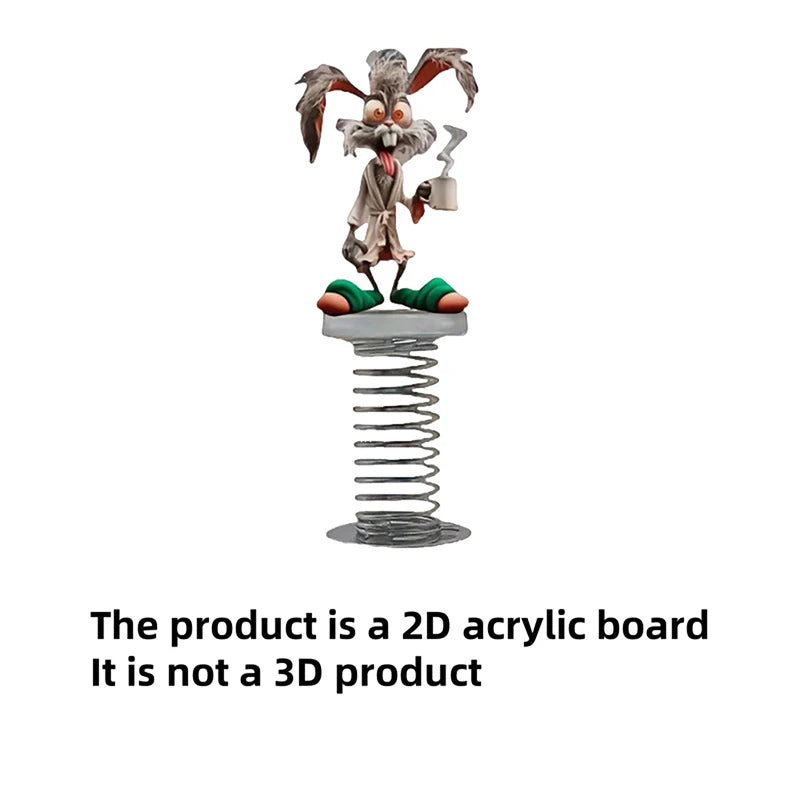 2D Acrylic Car Accessory: 1/2/3Pcs Fun Monkey Bobblehead Pendant Oasis Select Rabbit 1pcs
