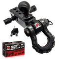 Three hole ball head trailer arm 2-inch base universal RV off-road rescue towing trailer black chrome ball head Oasis Select black