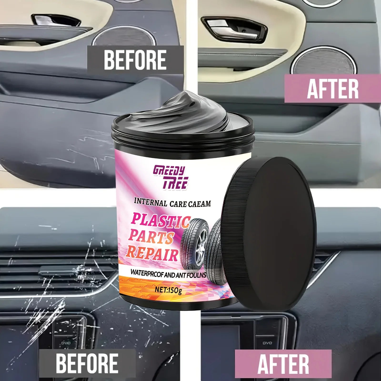 Auto Interior Restorer for Plastic & Faux Leather – Quick Polish