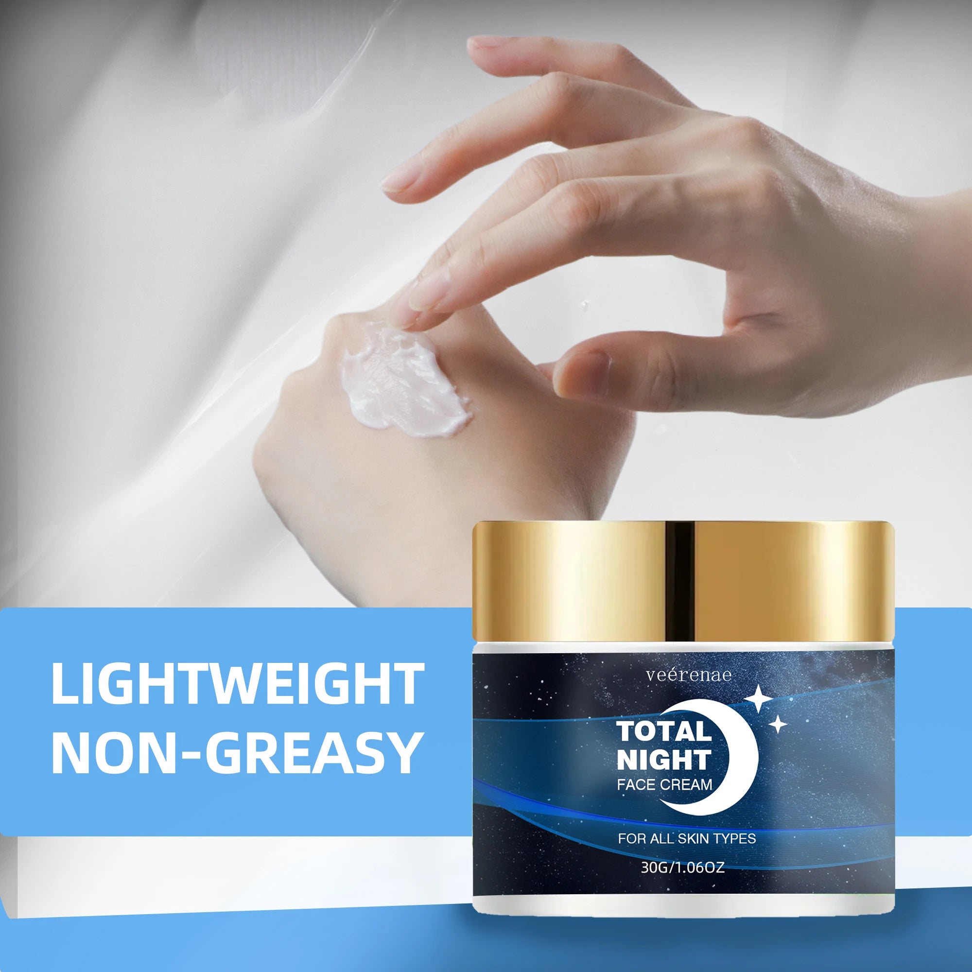 Véerenae Total Night Face Cream – Non-Greasy Moisturizer