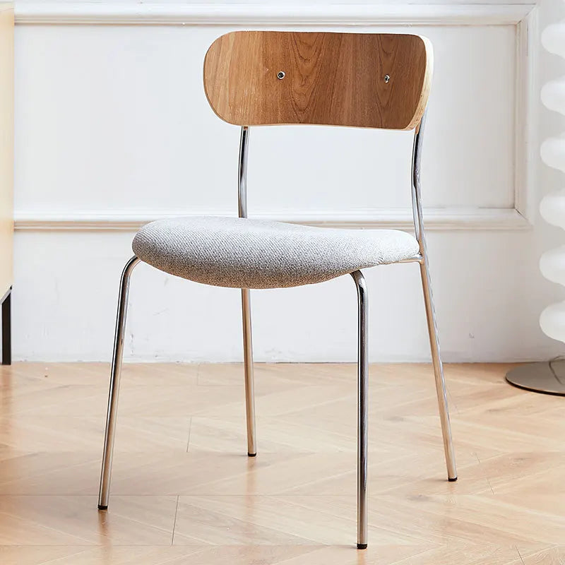 Light luxury back chair Nordic dining chair custom soft bag seat cushion wrought iron dining table chair wholesale negotiation Oasis Select Grey-B