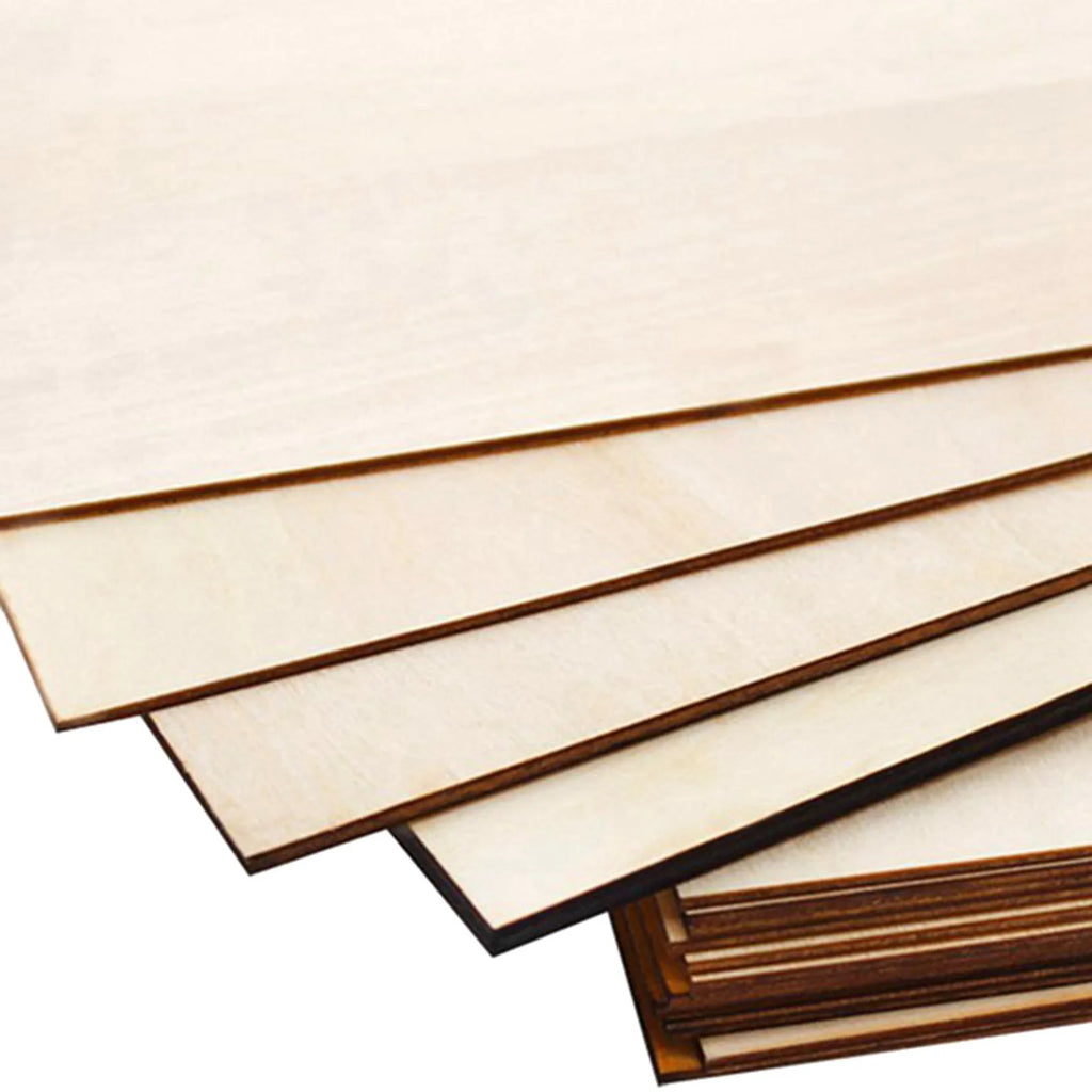 LIKE WISH 20 Pack Unfinished Wood Sheets,Glued Laminated Wood Thin Wood Board For House Aircraft Ship Boat Arts And Crafts,DIY O Oasis Select