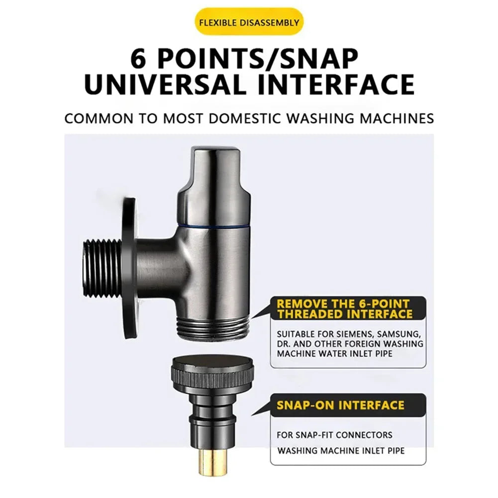 G1/2 Quick-Open Angle Valve | Wall-Mounted 3-Way Water Stop Plumbing Angle Valve Oasis Select