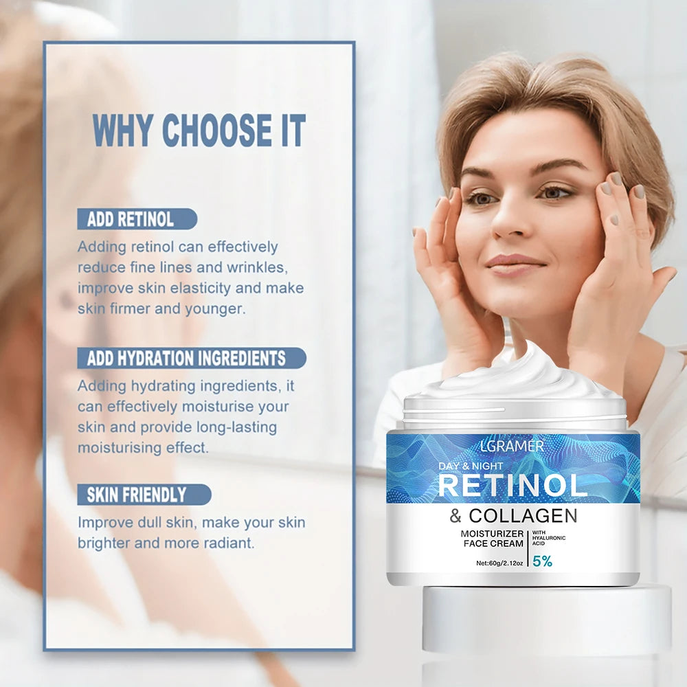 Retinol Firming Face Cream Lifting Neck Anti-aging Remove Wrinkles Night Day Cream Moisturizing Facial Serum Body Skin Care Oasis Select