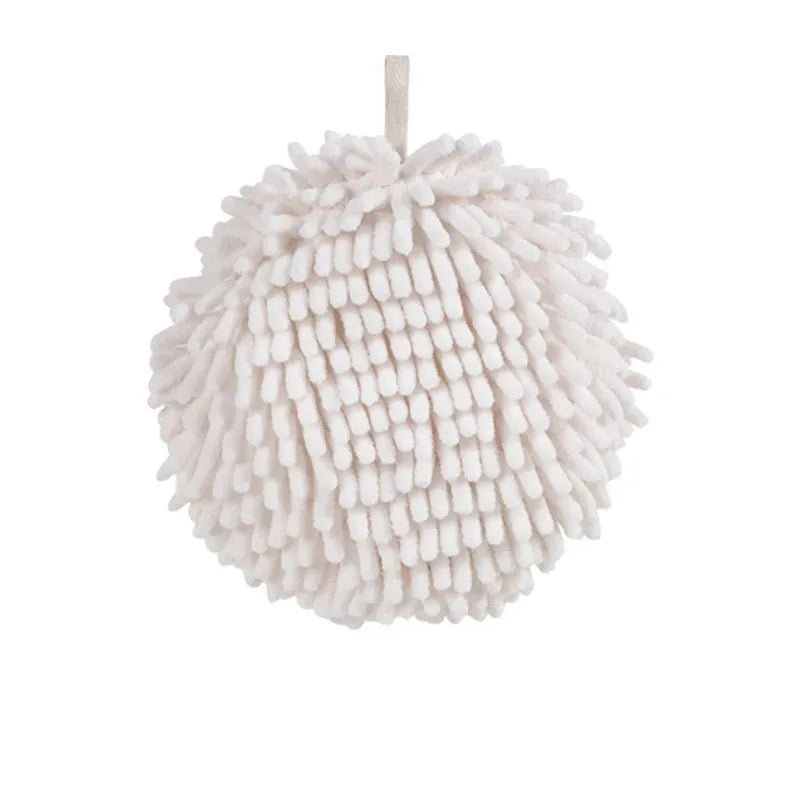 1/2/3pcs Chenille Hand Towels Kitchen Bathroom Hand Towel Ball with Hanging Loops Quick Dry Soft Absorbent Microfiber Towels Oasis Select