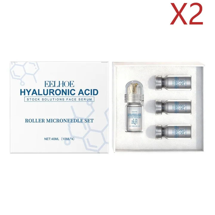 Hyaluronic Acid Face Serum & Microneedle Roller Set 4×10ml Face Serum Set Oasis Select 2SETS