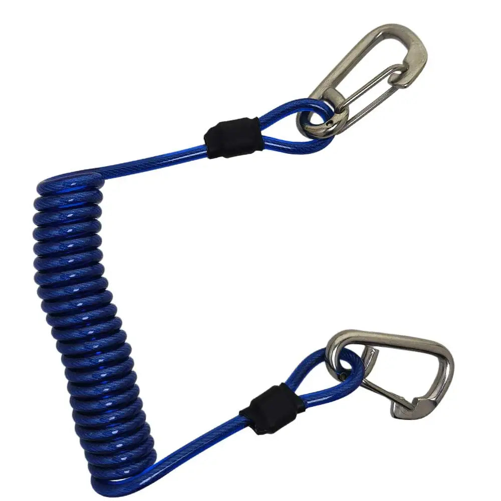 Diving Coil Tether Stainless Steel Spring Leash Anti-Loss Safety Lanyard with 316 SS Clips for Underwater Photography Snorkeling Oasis Select