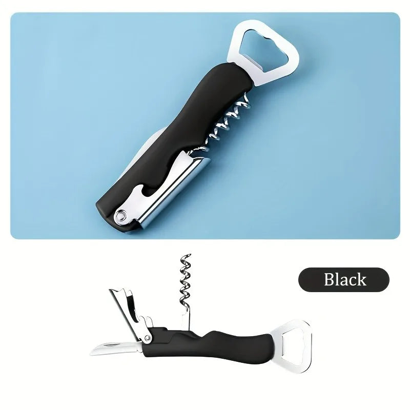 Stainless Steel Multifunctional Portable Bottle Opener, Creative Design for Wine, Beer, and Corks - for Restaurants and Bars Oasis Select