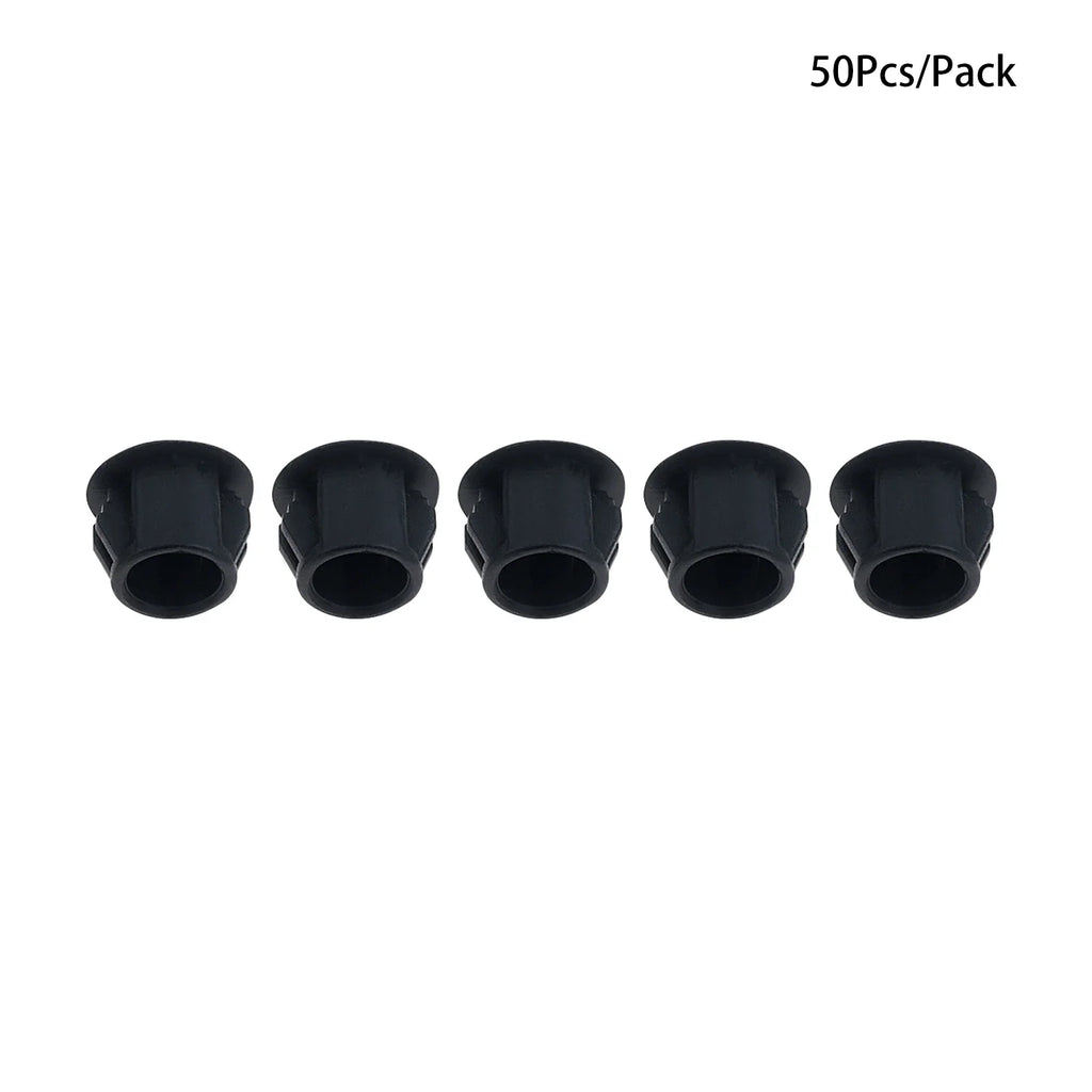 50Pcs Plastic Blanking End Caps Hole Plugs 5mm–32mm Black/White