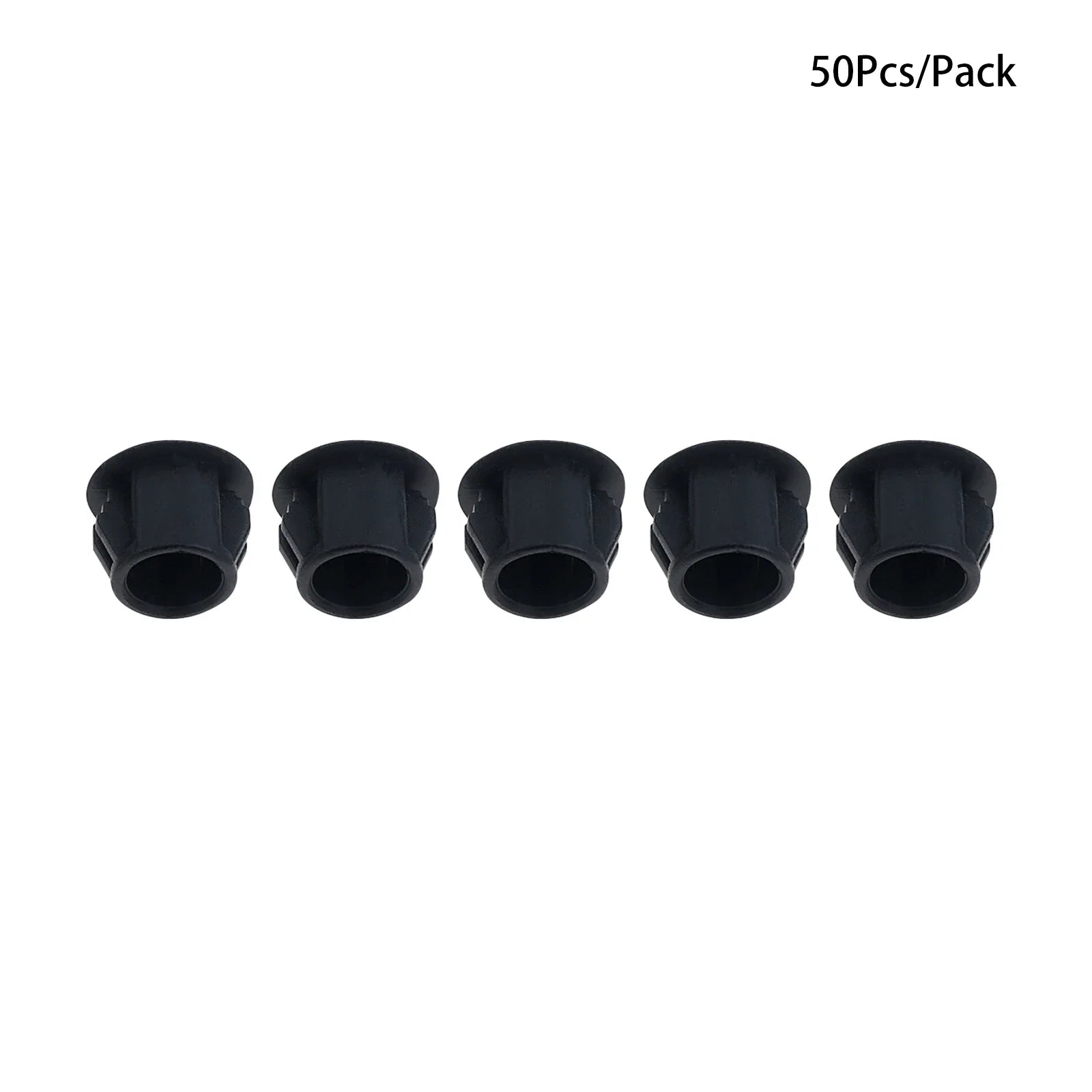 50Pcs Plastic Blanking End Caps Hole Plugs 5mm–32mm Black/White