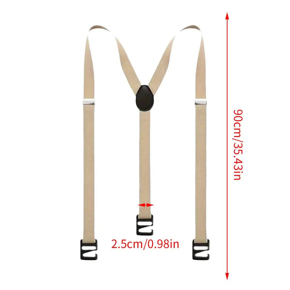 Heavy Duty Suspenders for Men Y-Back Hidden Suspenders Adjustable Fashion Casual Suspenders Pants Braces Y-Back Invisible Belt Oasis Select Khaki