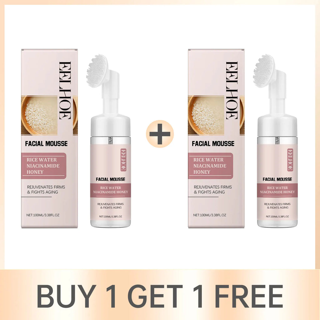 Rice Facial Cleanser Exfoliating Remove Dirt Anti Acne Oil Control Deep Cleansing Pores Shrinking Brightening Cleansing Mousse Oasis Select Buy 1 Get 1 Free