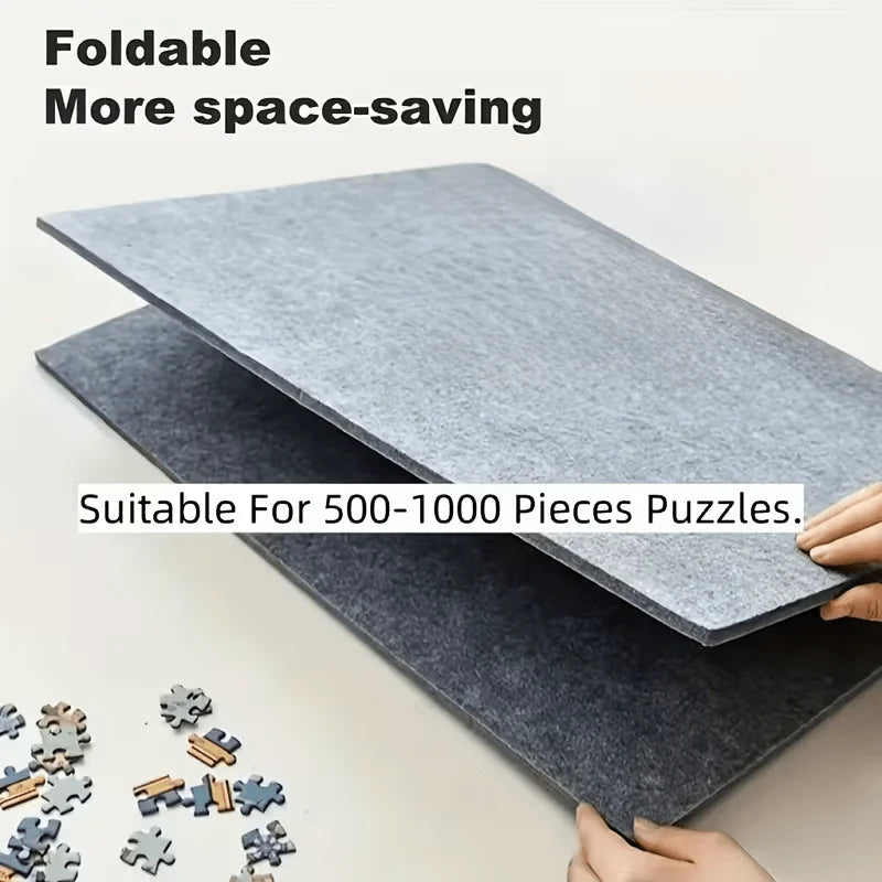 [Portable | Puzzle Board] Portable Puzzle Board | 1000pcs Table with Felt Mat, Art Frame Supplies, Storage Tool, No Pieces Oasis Select