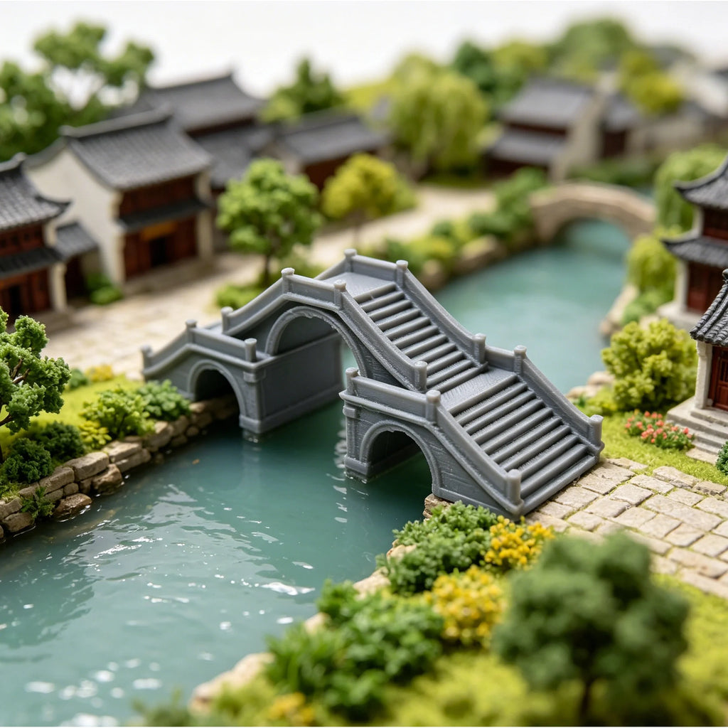Chinese Style Arch Bridge Figurines Miniature Arch Bridges Ornament Zen Garden Bonsai Aquarium Micro Bonsai Landscape Decor Gift Oasis Select