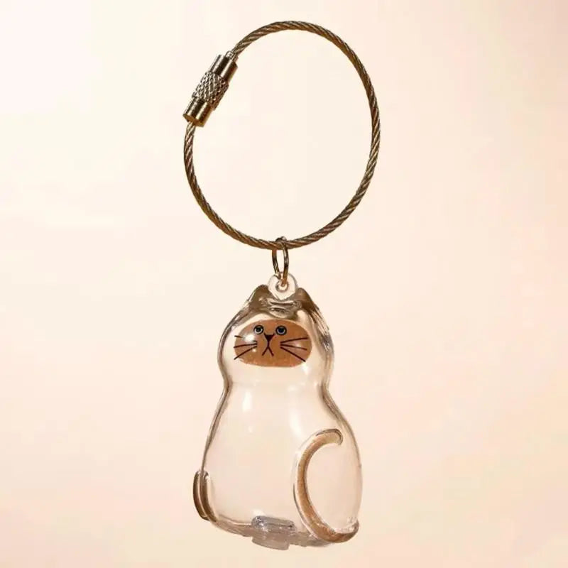 Cat Keychain Pendant Backpack Cat Hair Storage Box Hanging Cat Bag Hanging Pet Hair Grooming Souvenirs Oasis Select A4