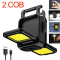 Mini LED Flashlight Keychain Light Double COB Lights USB Rechargeable Work Lights Fishing Lanterna with Magnet Built-in Battery Oasis Select 2COB