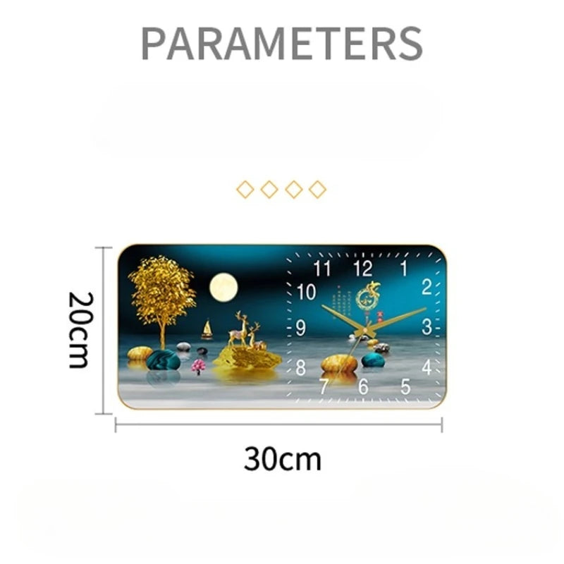 Light Luxury Table Clock Living Room Home Desktop Quartz Creative Clock Ornament Sitting Desk Clock Oasis Select