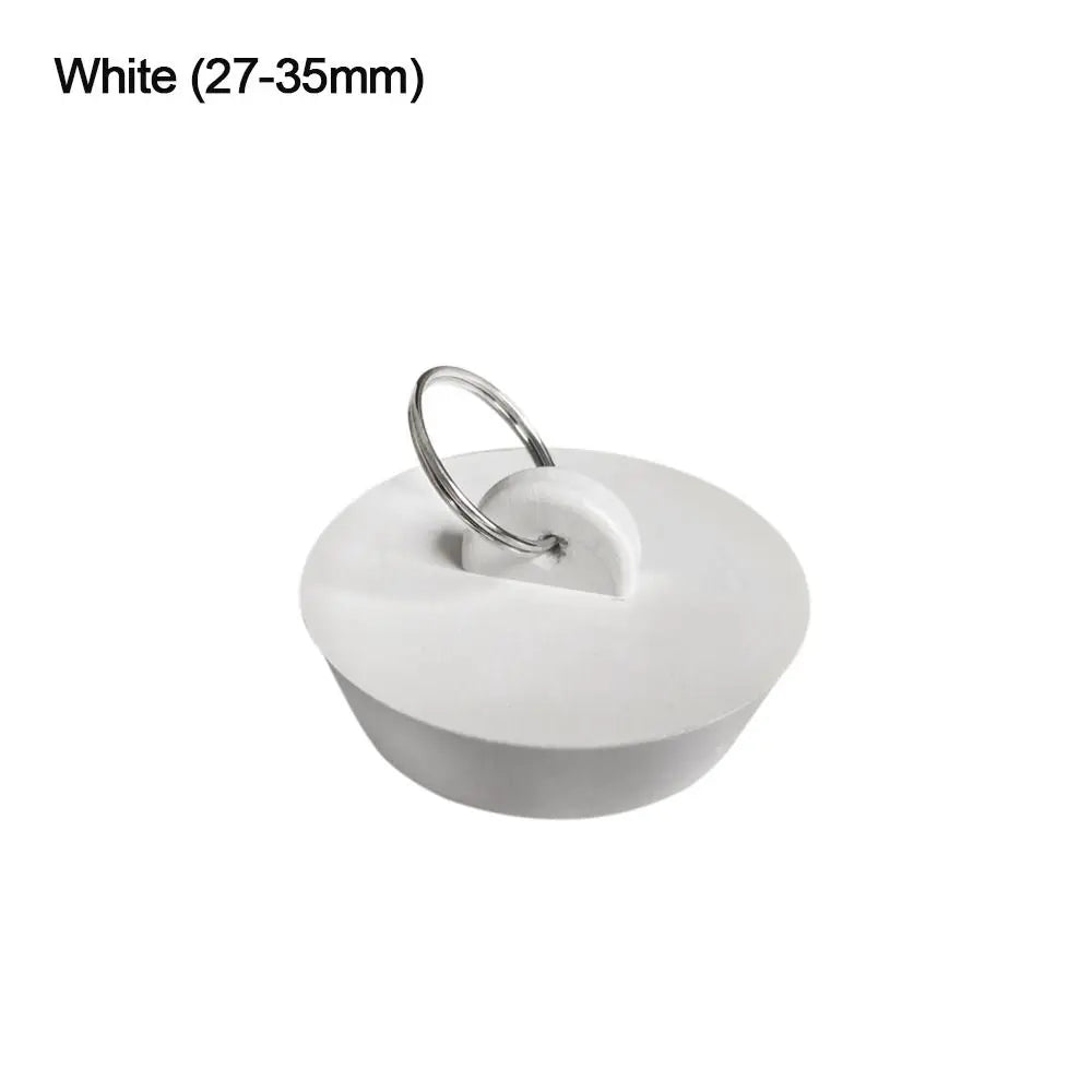Kitchen Bath Rubber Sink Plug Floor Drain Plug Sink Bathtub Drainage Stopper Laundry Leakage-proof Plug Bathroom Supplies Oasis Select 27-35mm white