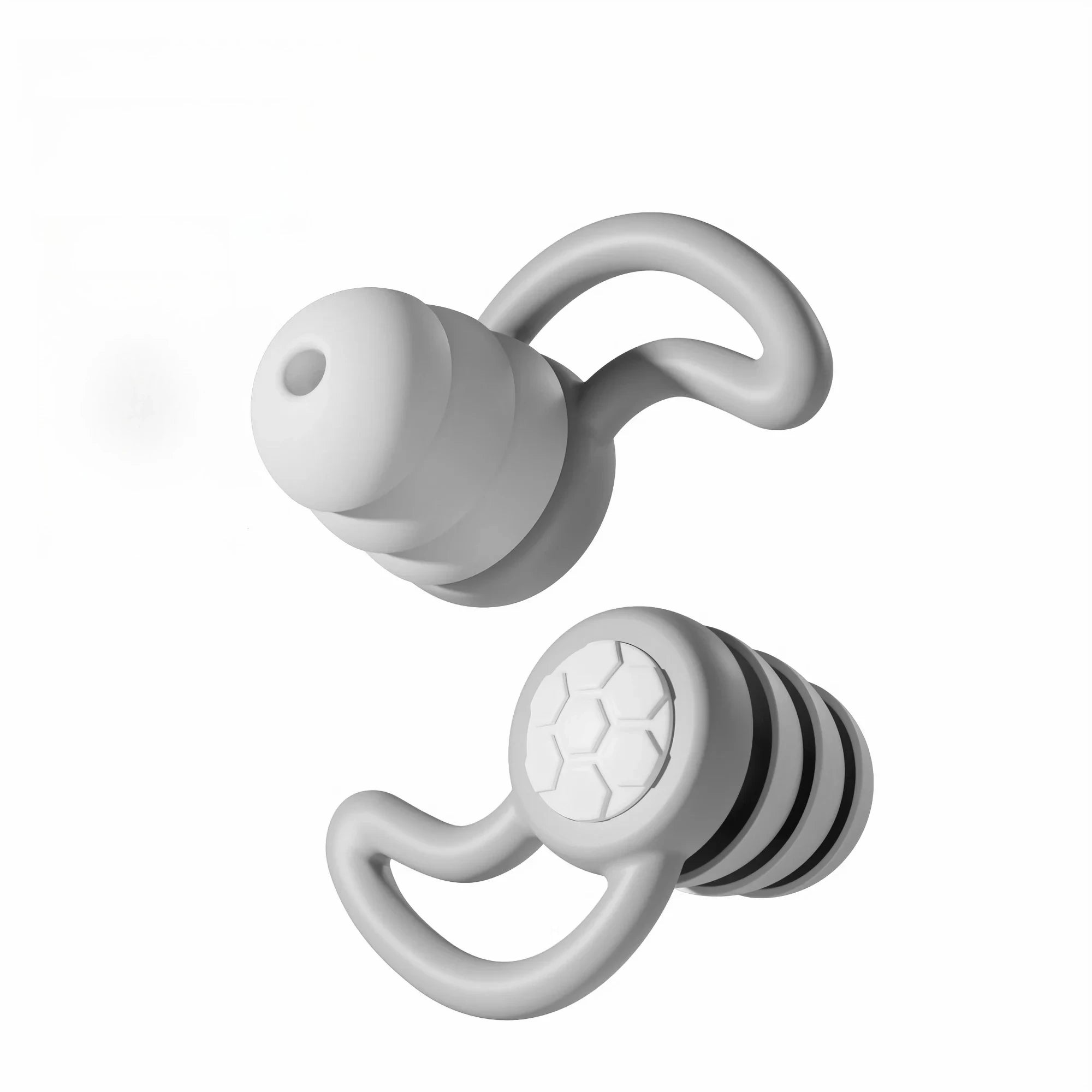Silicone Noise Cancelling Earplugs Noise Filter Sleep Swimming Waterproof Three Layer Mute Earplugs Oasis Select gray