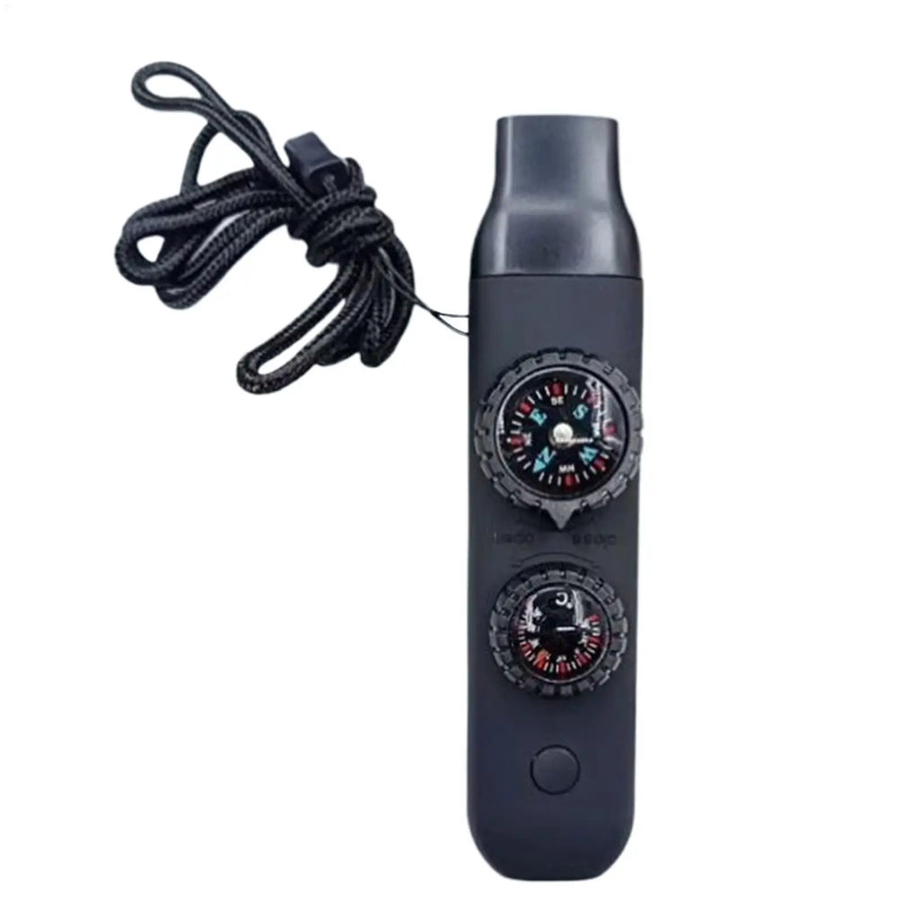 7-in-1 Survival Whistle Outdoor Portable Survival Whistle with Light Women Men Safety Gear with Compass Function and Lanyard Oasis Select