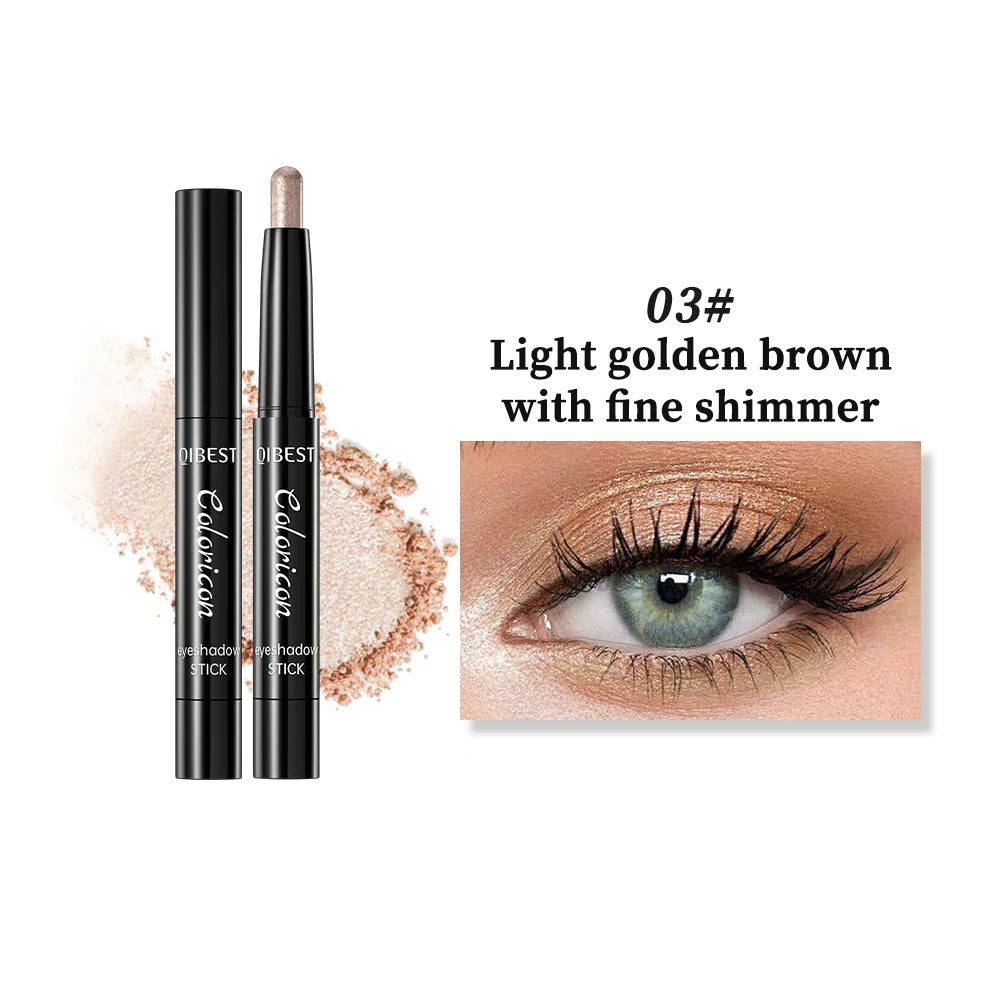 QiBest Glitter Eyeshadow Stick – Shimmer Highlighter & Liner