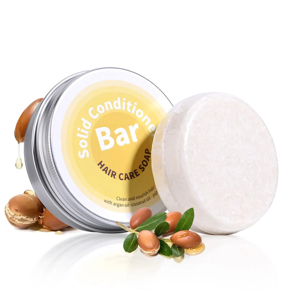 Plant Essential Oil Hair Conditioner Soap Rich in Argan Oil Coconut Oil Jojoba Oil Deep Hair Care Soap Used with Shampoo Soap Oasis Select 60g