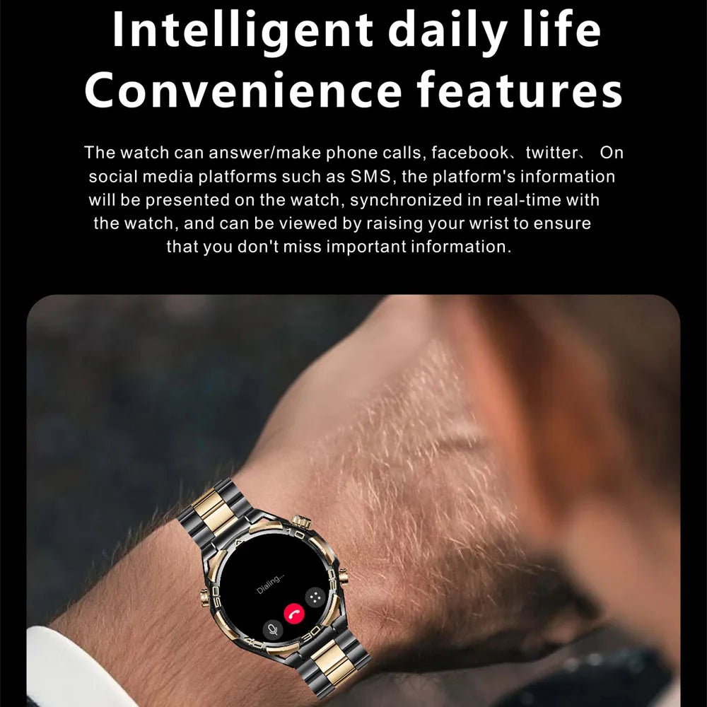 Waterproof Smartwatch Blue Tooth Call AMOLED Positioning Sleep Health Monitor Exercise Smart Watches For Men NFC Voice Assistant Oasis Select