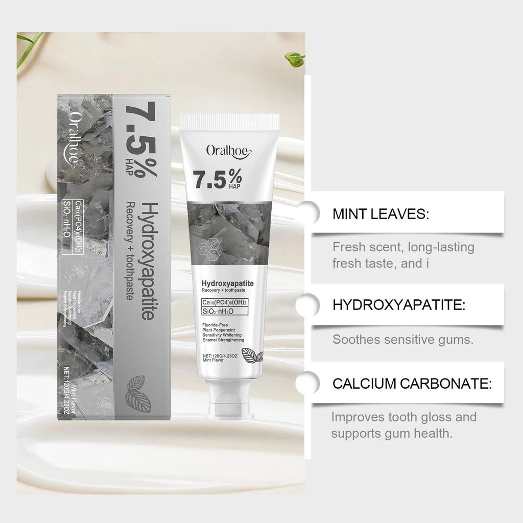 Hydroxyapatite Repair Toothpaste Cleaning Tartar Strengthen Tooth Enamel Breath Refreshing Oral Care Brightening Toothpaste 120g Oasis Select