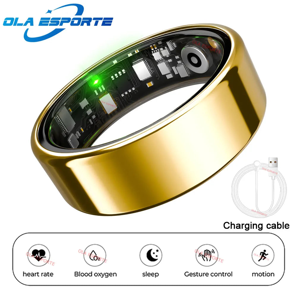 Smart Ring 2025 – Heart Rate, SpO2 & Sleep Tracker | 5ATM