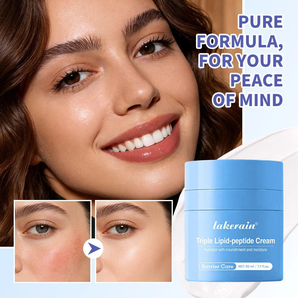 Triple Lipid Peptide Cream Long-lasting Moisturizing Deep Hydration Skin Care Face Cream for Dry Sensitive Skin Treatment Oasis Select