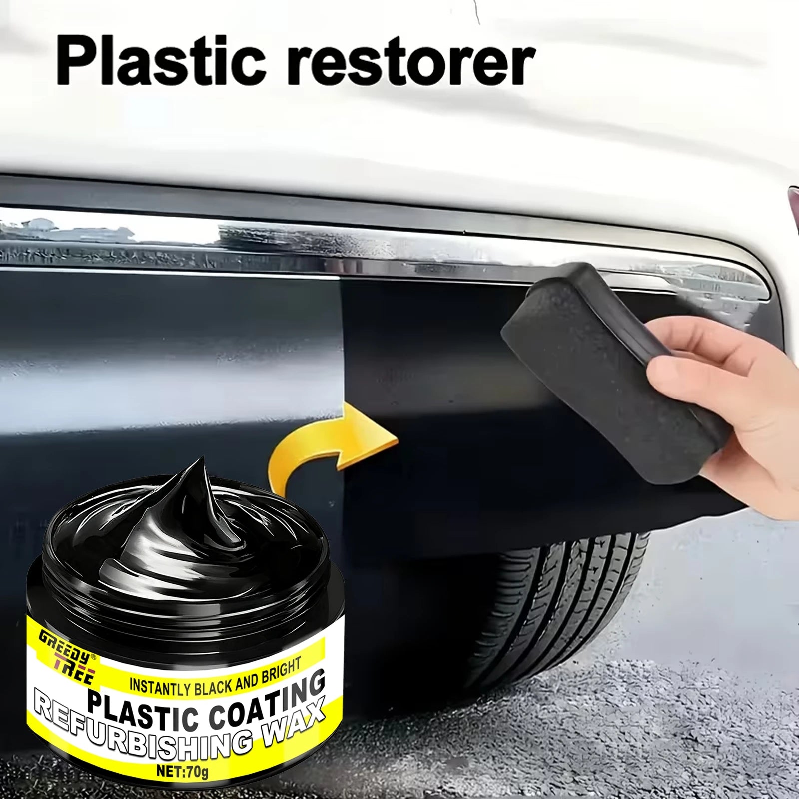 Car Plastic Restorer Cream – UV Protection & Shine | Trim & Bumpers Plastic Restorer Cream Oasis Select